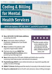 Coding and Billing for Mental Health Services 2018 Code Updates -CPT