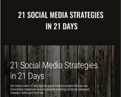 21 Social Media Strategies in 21 Days - Shaina Weisinger