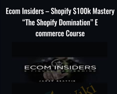 Ecom Insiders - Shopify $100k Mastery The Shopify Domination Ecommerce Course - James Beattie