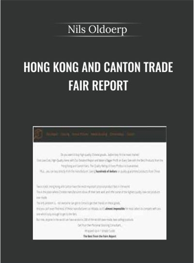Hong Kong and Canton Trade Fair Report - Nils Oldoerp