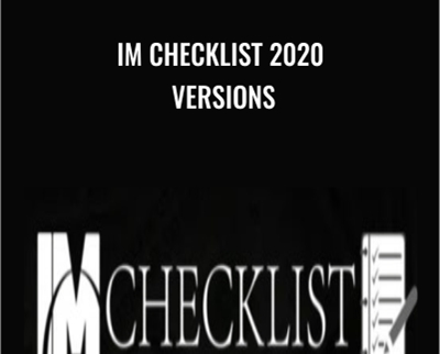 IM Checklist 2020 versions - Anonymously