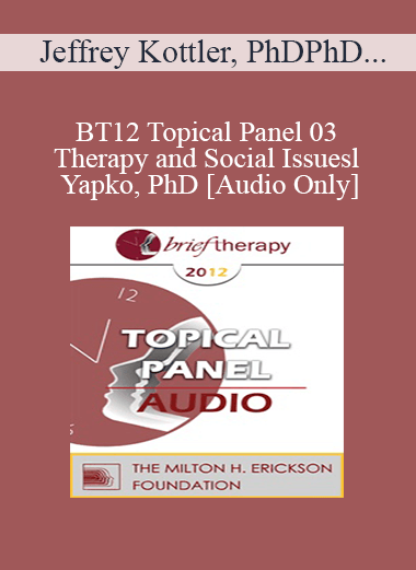 [Audio] BT12 Topical Panel 03 - Therapy and Social Issues - Jeffrey Kottler