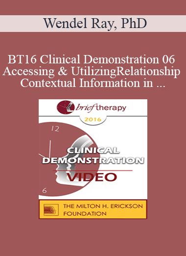 [Audio] BT16 Clinical Demonstration 06 - Accessing & Utilizing Relationship and Contextual Information in Brief Therapy - Wendel Ray