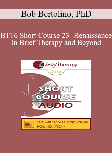 [Audio] BT16 Short Course 23 - Renaissance In Brief Therapy and Beyond: Exploring Intersections of Possibility - Bob Bertolino