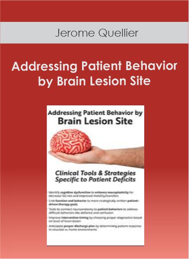 Jerome Quellier - Addressing Patient Behavior by Brain Lesion Site