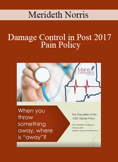 Merideth Norris - Damage Control in Post 2017 Pain Policy