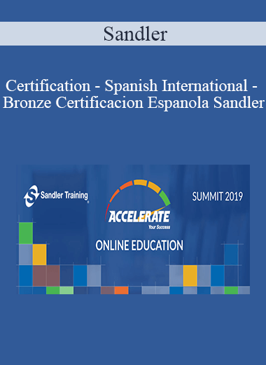 Sandler - Certification - Spanish International - Bronze Certificacion Espanola Sandler