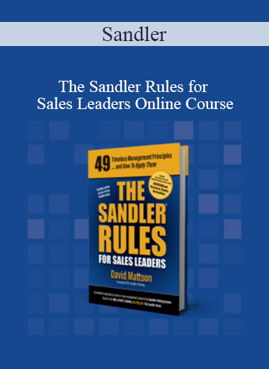 Sandler - The Sandler Rules for Sales Leaders Online Course