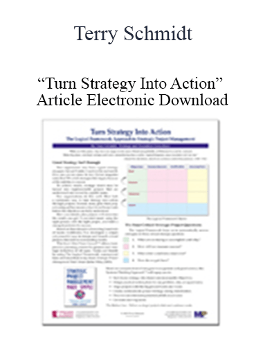 Terry Schmidt - “Turn Strategy Into Action” Article Electronic Download