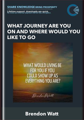 What Journey Are You On and Where Would You Like to Go  -  Brendon Watt
