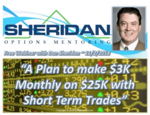 Dan Sheridan - A Plan to make $3k Monthly on $25k with Short Term Trades