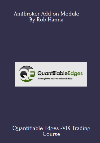 99 - Quantifiable Edges -VIX Trading Course with Amibroker Add-on Module - Rob Hanna Available